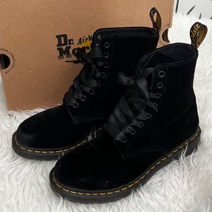 Never worn Dr. Martens 1460 Pascal Velvet boots